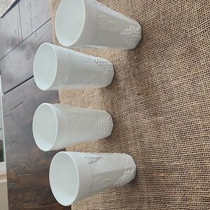 Milkglass grape tumblers
